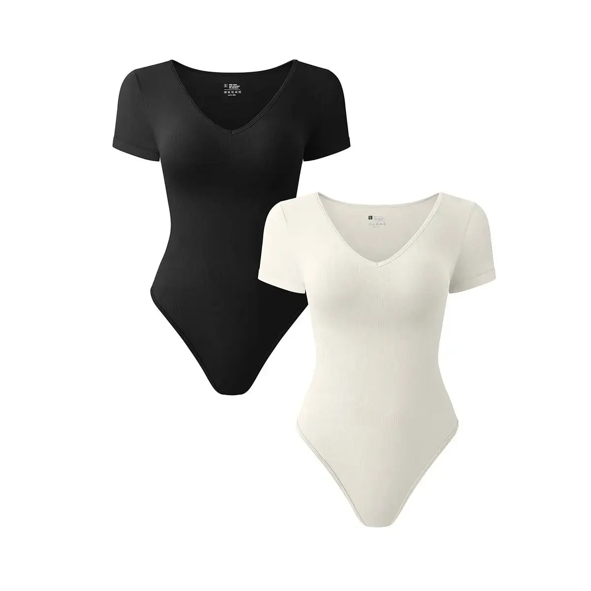 Tummy Control Bodysuits V-Neck back design