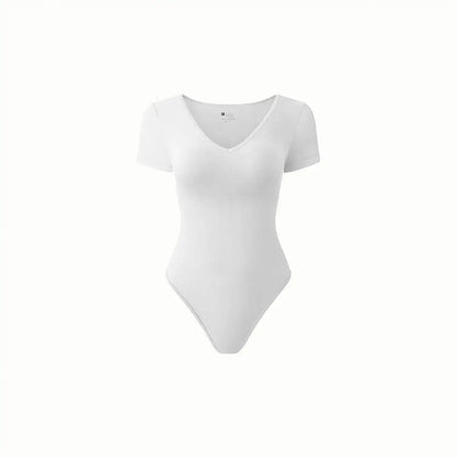 Tummy Control Bodysuits V-Neck front view