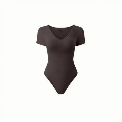 Tummy Control Bodysuits V-Neck back design